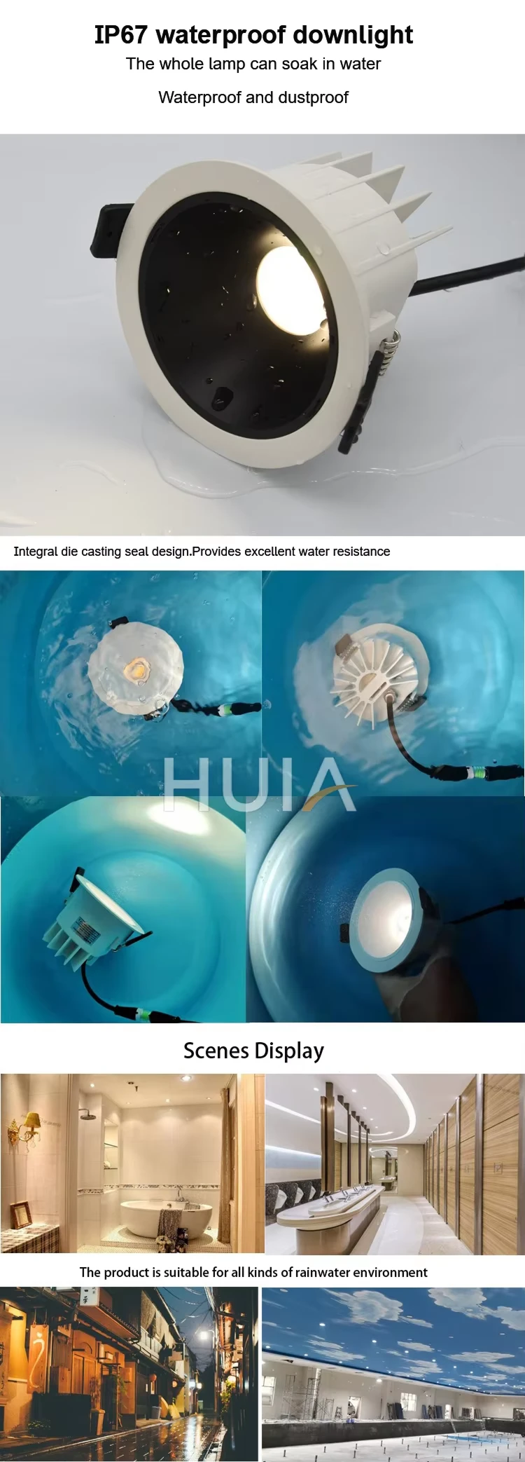 ip65 cob embedded led downlight 4 inch 12w 30w anti glare adjustable downlight for living room bedroom